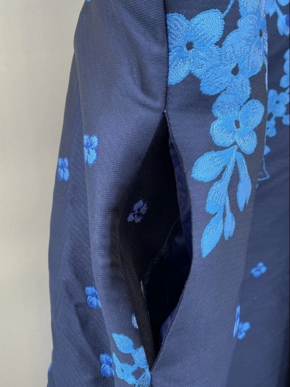 (C-19) SALE! New Adrianna Papell Women's Navy Flora A-Line Dress 16P - Picture 6 of 8